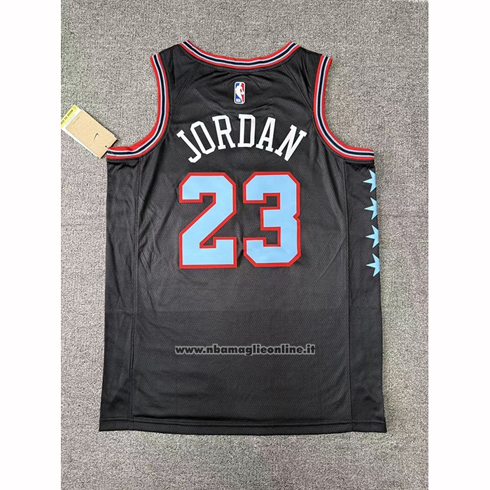 Maglia Chicago Bulls Michael Jordan No 23 Citta 2025-26 Nero